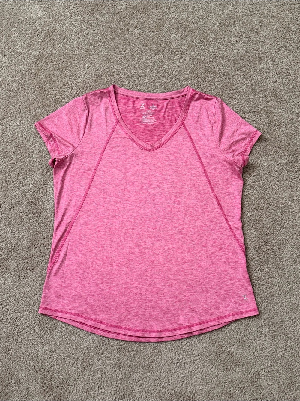 Xersion Women’s Everair Essential Performance Tee Hot Pink Athletic Shirt Size L
